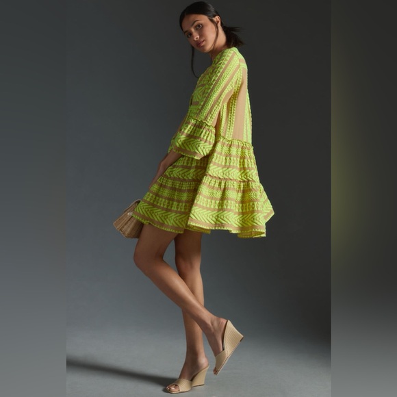 Anthropologie ELLA SHORT - N.LIME/BEIGE - Picture 1 of 9